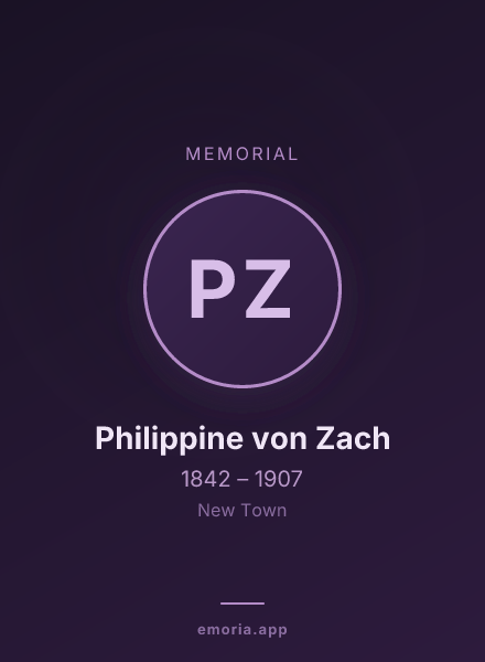 Memorial portrait of Philippine von Zach