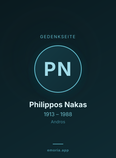 Gedenkportrait von Philippos Nakas