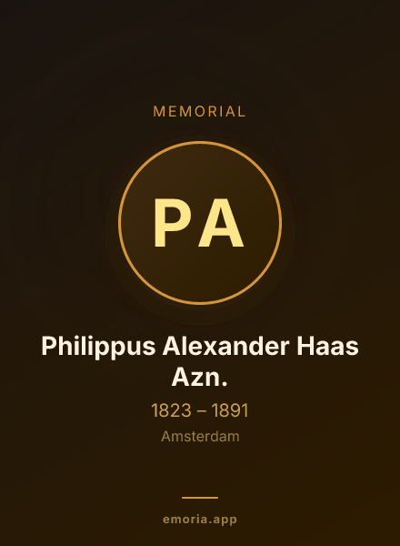 Memorial portrait of Philippus Alexander Haas Azn.