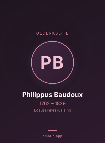 Gedenkportrait von Philippus Baudoux