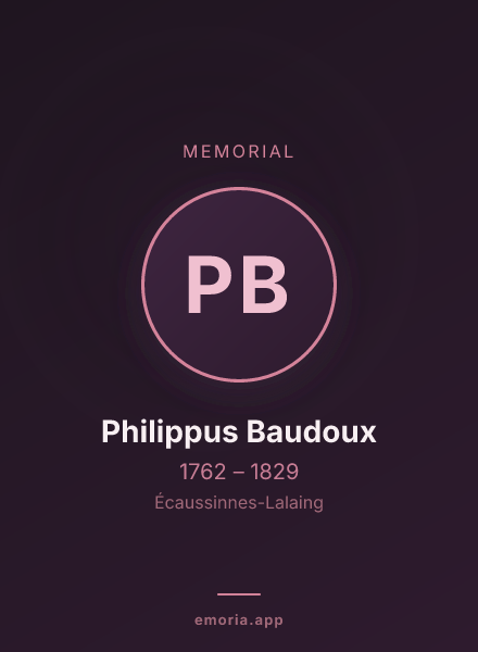 Memorial portrait of Philippus Baudoux