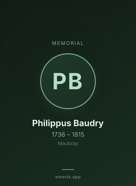 Memorial portrait of Philippus Baudry