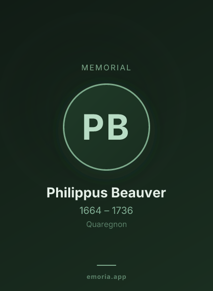 Memorial portrait of Philippus Beauver