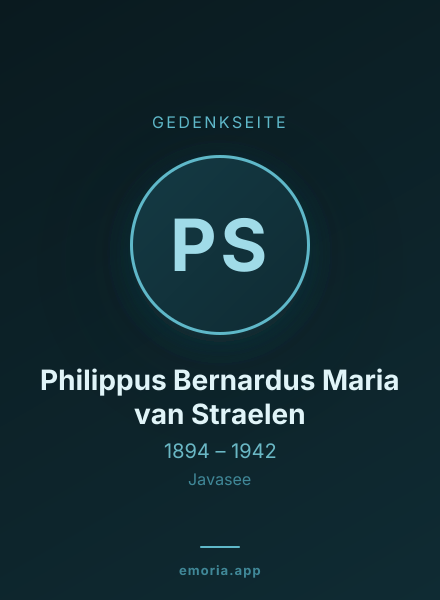 Gedenkportrait von Philippus Bernardus Maria van Straelen