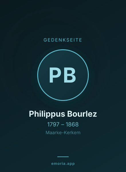 Gedenkportrait von Philippus Bourlez