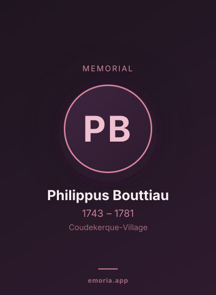 Memorial portrait of Philippus Bouttiau