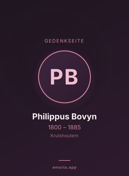 Gedenkportrait von Philippus Bovyn