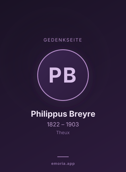 Gedenkportrait von Philippus Breyre