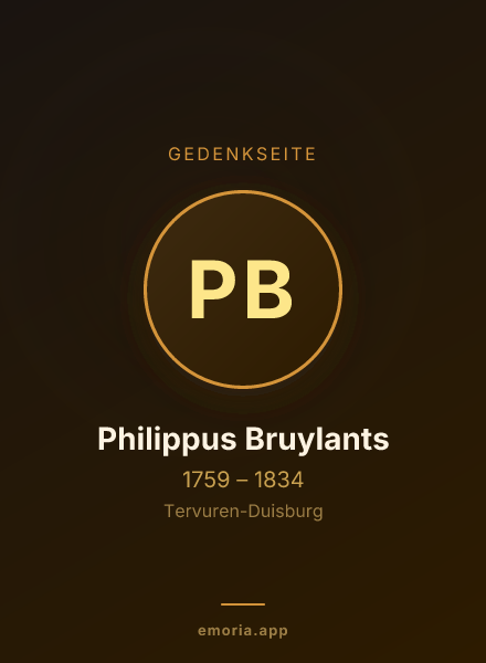 Gedenkportrait von Philippus Bruylants