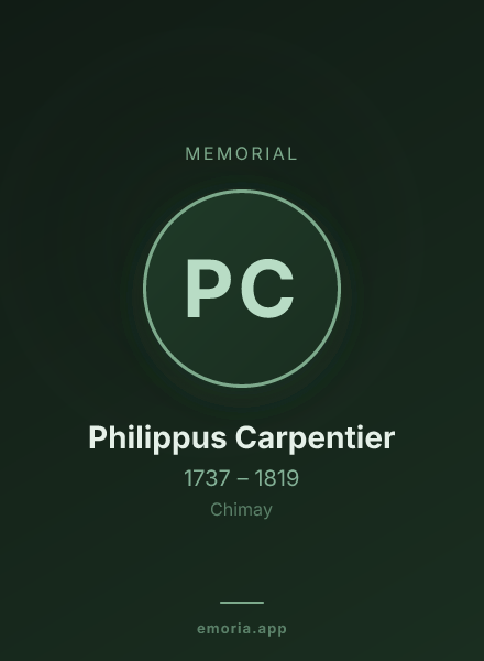 Memorial portrait of Philippus Carpentier
