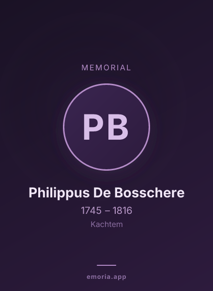 Memorial portrait of Philippus De Bosschere