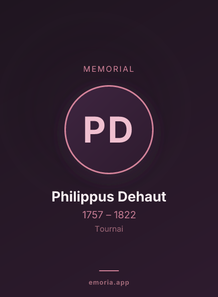 Memorial portrait of Philippus Dehaut