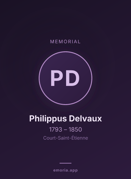 Memorial portrait of Philippus Delvaux
