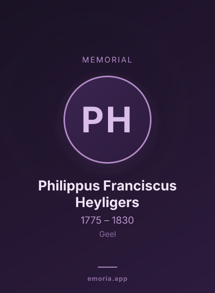 Memorial portrait of Philippus Franciscus Heyligers
