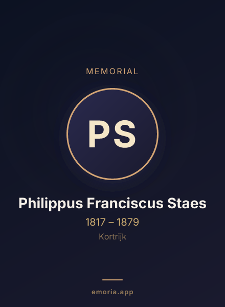 Memorial portrait of Philippus Franciscus Staes