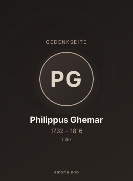 Gedenkportrait von Philippus Ghemar