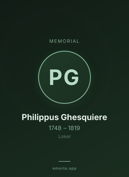 Memorial portrait of Philippus Ghesquiere