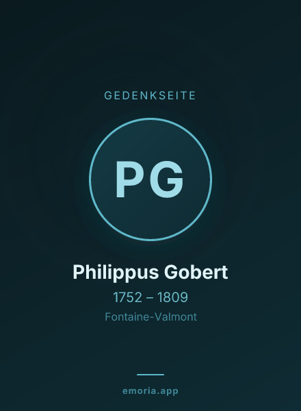 Gedenkportrait von Philippus Gobert