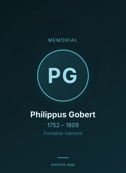Memorial portrait of Philippus Gobert