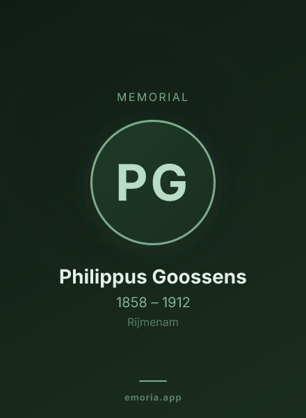 Memorial portrait of Philippus Goossens