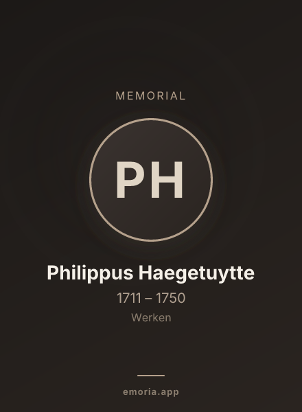 Memorial portrait of Philippus Haegetuytte