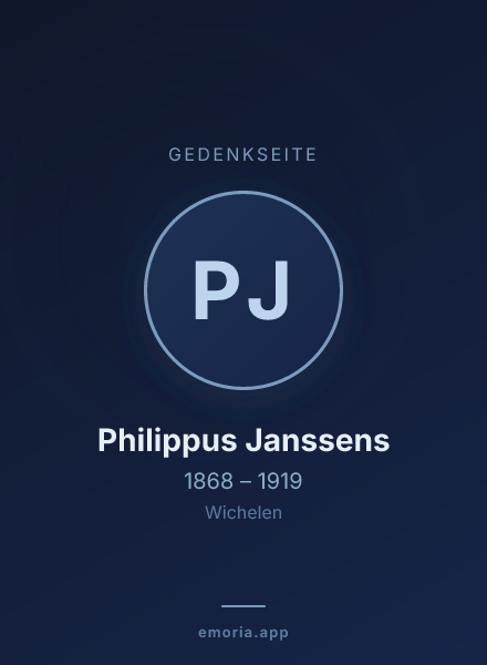 Gedenkportrait von Philippus Janssens