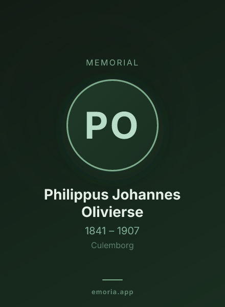 Memorial portrait of Philippus Johannes Olivierse