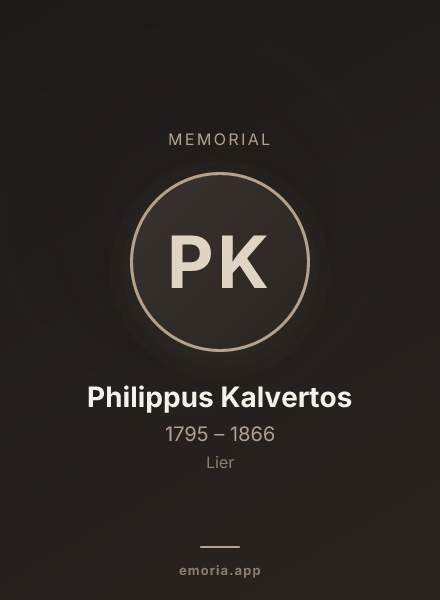 Memorial portrait of Philippus Kalvertos