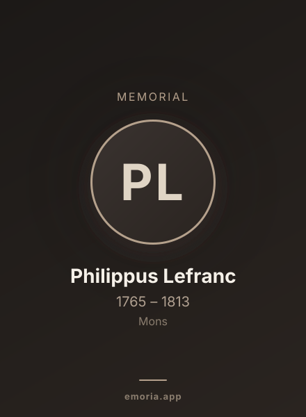 Memorial portrait of Philippus Lefranc