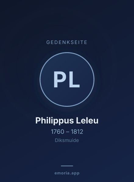 Gedenkportrait von Philippus Leleu