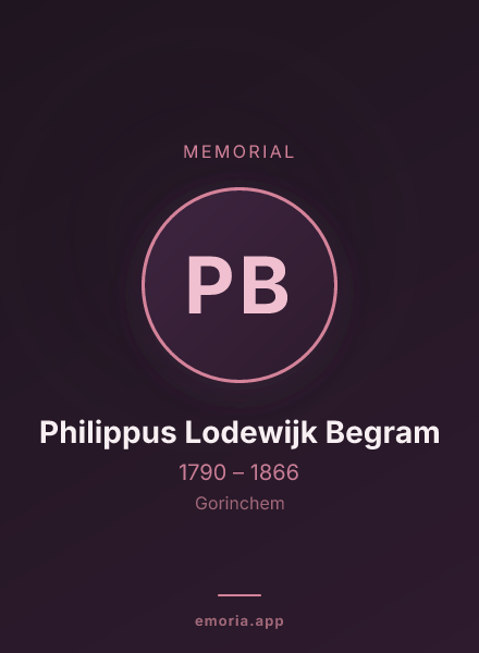 Memorial portrait of Philippus Lodewijk Begram