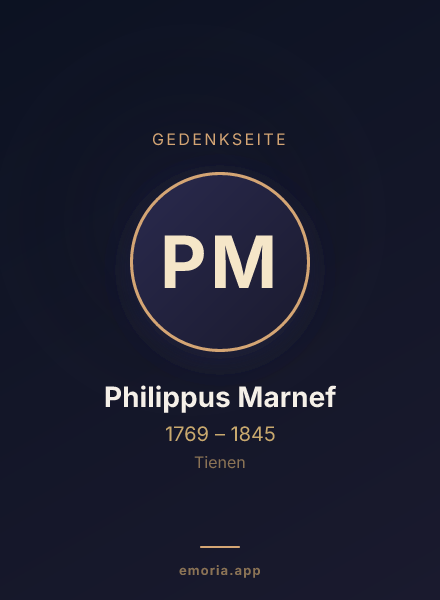 Gedenkportrait von Philippus Marnef