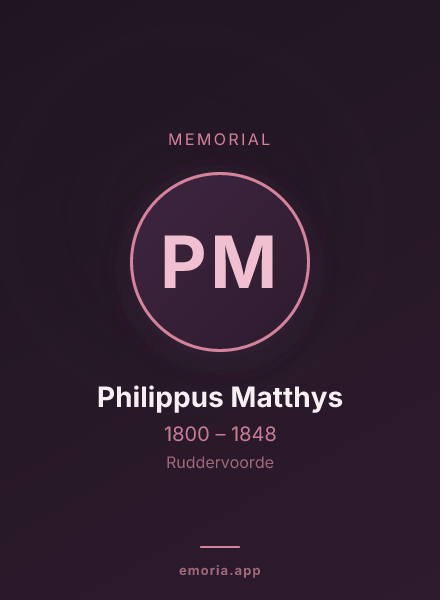 Memorial portrait of Philippus Matthys