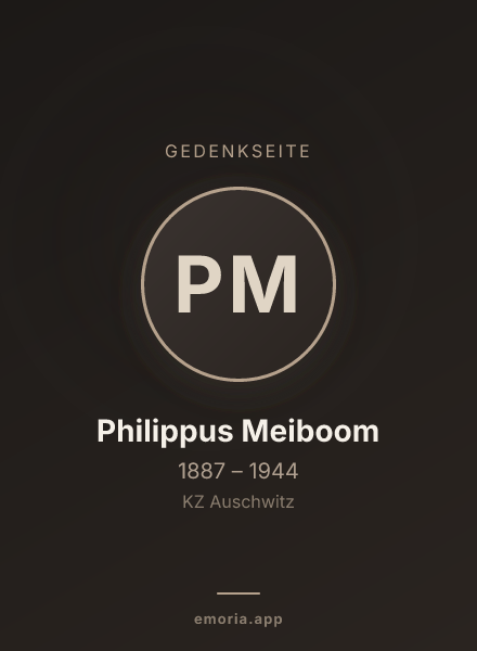 Gedenkportrait von Philippus Meiboom