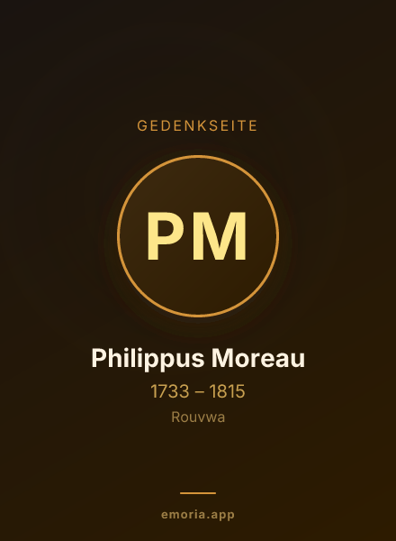 Gedenkportrait von Philippus Moreau