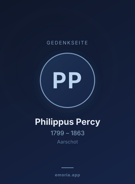 Gedenkportrait von Philippus Percy