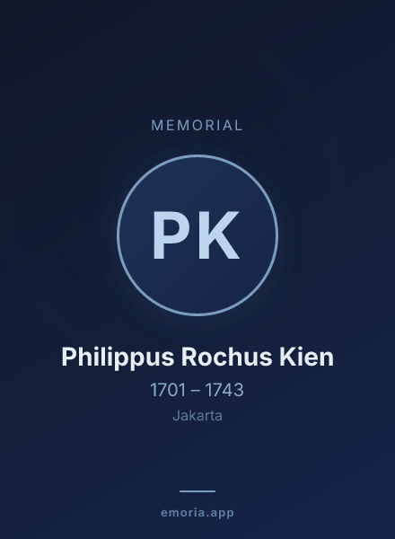 Memorial portrait of Philippus Rochus Kien