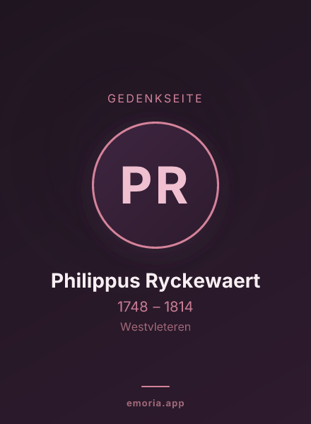 Gedenkportrait von Philippus Ryckewaert