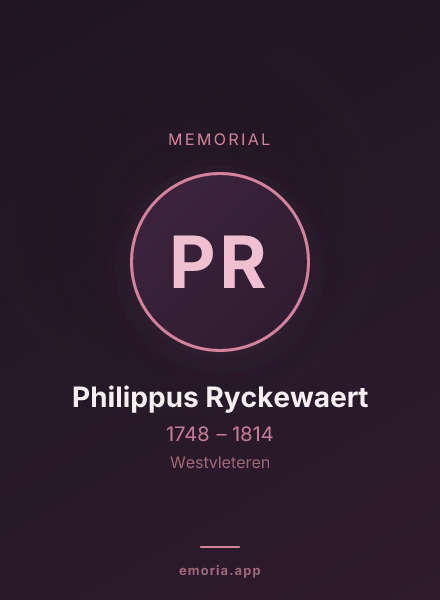 Memorial portrait of Philippus Ryckewaert