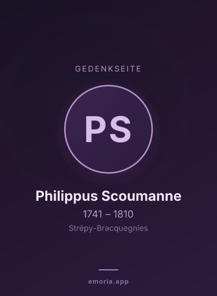 Gedenkportrait von Philippus Scoumanne