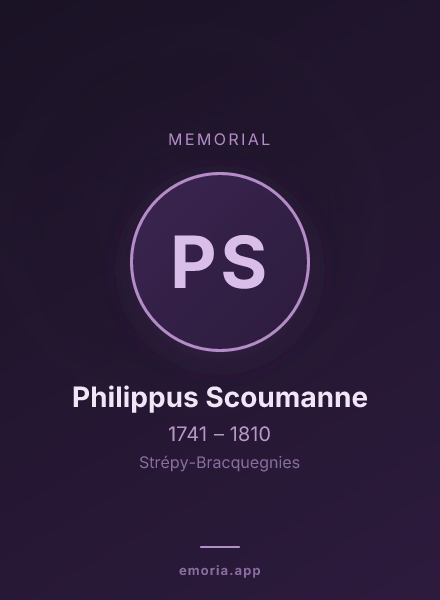 Memorial portrait of Philippus Scoumanne