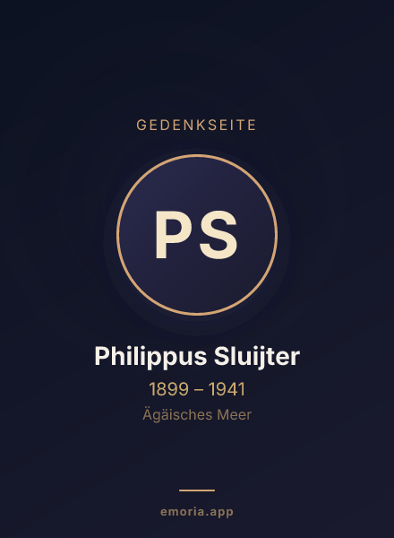 Gedenkportrait von Philippus Sluijter