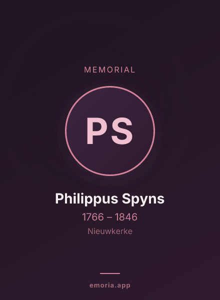 Memorial portrait of Philippus Spyns
