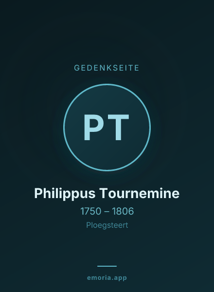 Gedenkportrait von Philippus Tournemine