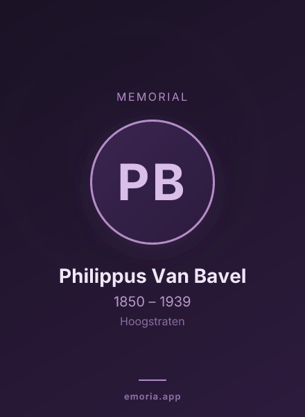 Memorial portrait of Philippus Van Bavel