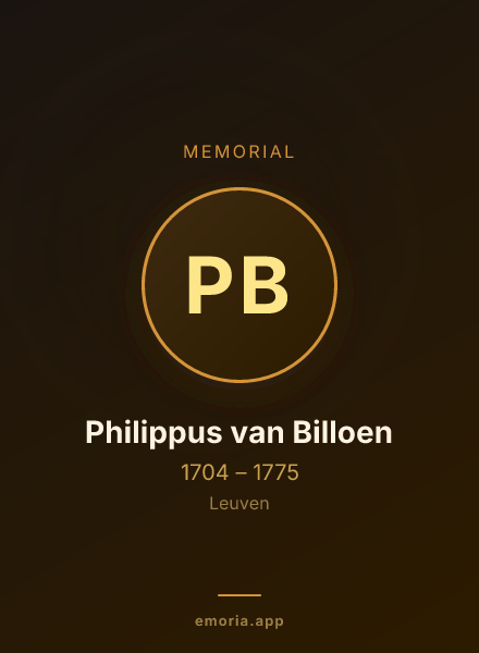 Memorial portrait of Philippus van Billoen