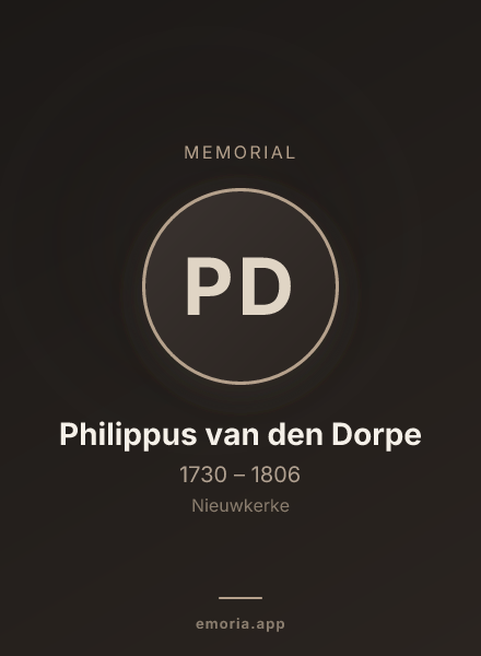 Memorial portrait of Philippus van den Dorpe