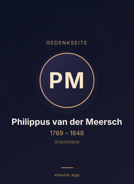 Gedenkportrait von Philippus van der Meersch