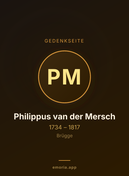 Gedenkportrait von Philippus van der Mersch