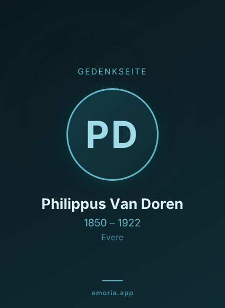 Gedenkportrait von Philippus Van Doren